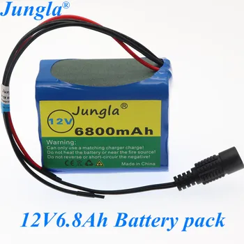 

12v 6.8Ah 6800mAh 18650 Rechargeable batteries 12V with BMS Lithium Battery pack Protection Board CCTV Cam Monitor