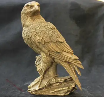 

306 Chinese Culture Brass bronze statue Bird goshawk owl eagle Sculpture Ornament