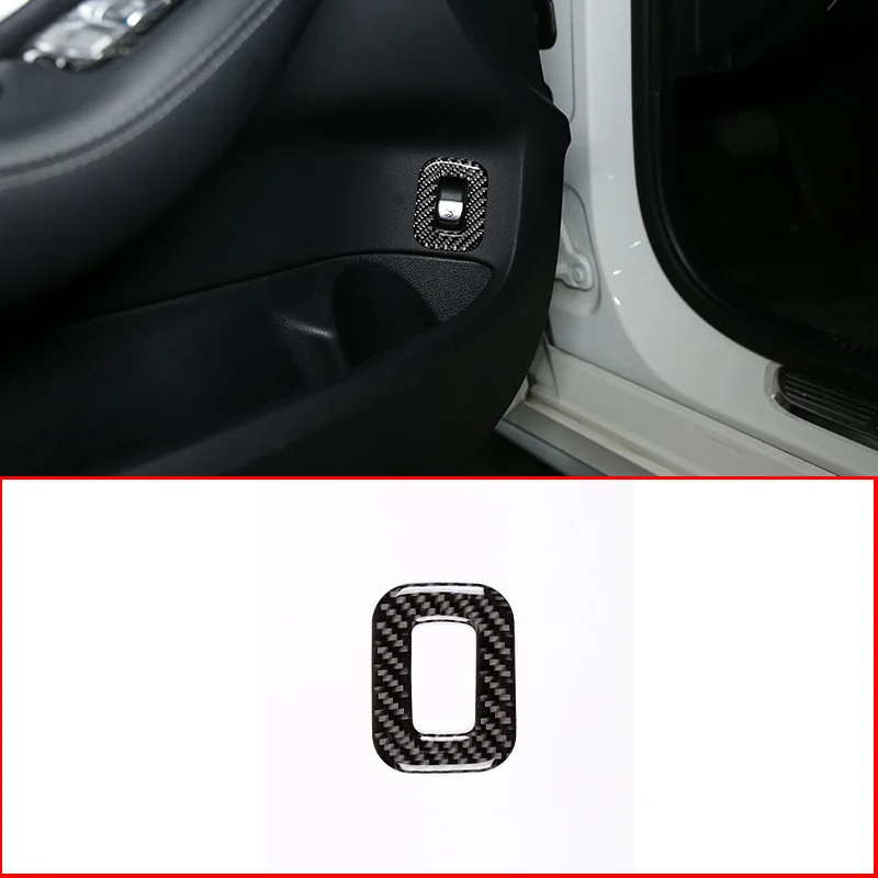 

Soft Carbon Fiber For Mercedes Benz C Class W205 GLC X253 2015-2019 Driver Side Taildoor Switch Frame Stickers Car Accessories