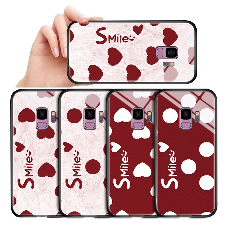 Чехол для samsung Galaxy M31 M10 M20 M30 M40 M30S Модный чехол девочек smile love Heart Dot мягкие глянцевые