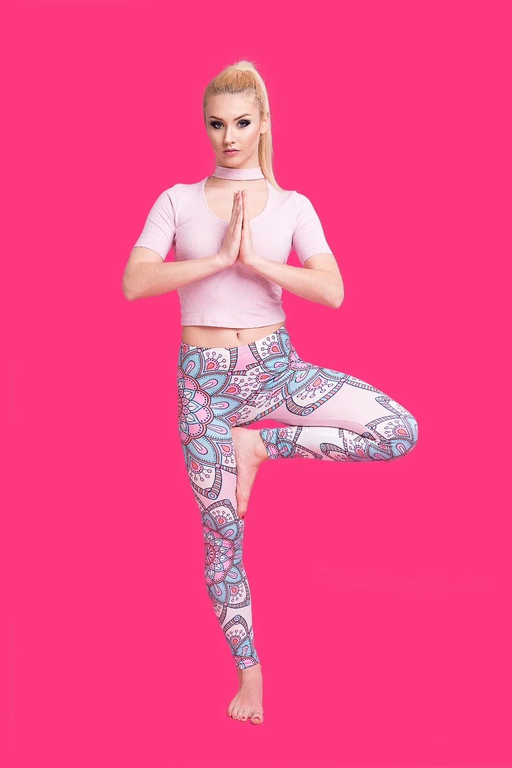 46013 mandala turquoise flowers