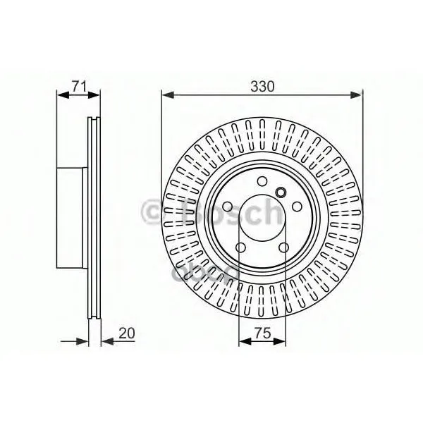 Тормозной Диск Задний Bosch арт. 0986479727