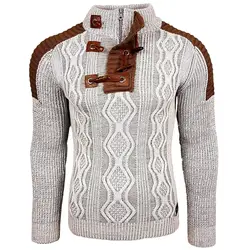 ZOGAA/осенне-зимний мужской рваный вязаный свитер в стиле пэчворк, необычный дизайн, хип-хоп, панк, трикотажный Мужской винтажный пуловер