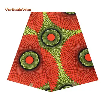 

African Fabric Ankara African Real Wax Prints Cotton Fabric Diamond Pattern BintaRealWax High Quality For Party Dress 24FS1367