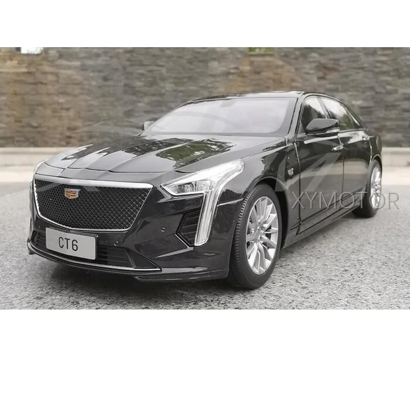 

Модель для Cadillac CT6 1/18, литая модель автомобиля, игрушки для мальчиков и девочек, коллекционные украшения, черный серый металл, пластик, резина, масштаб 2019