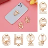 360 Rotation Universal Smartphone A-Z Letter Stand Multi-function Cell Phone Bracket Alphabet Luxury Diamond Finger Ring Holder ► Photo 3/6