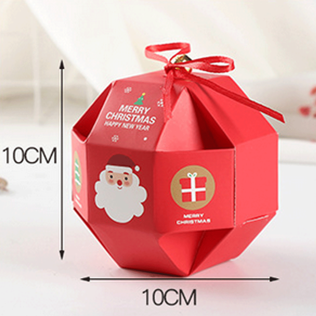 10 шт креативная Веселая коробка с рождественскими конфетами бумажная сумка рождественская ель подарок коробка