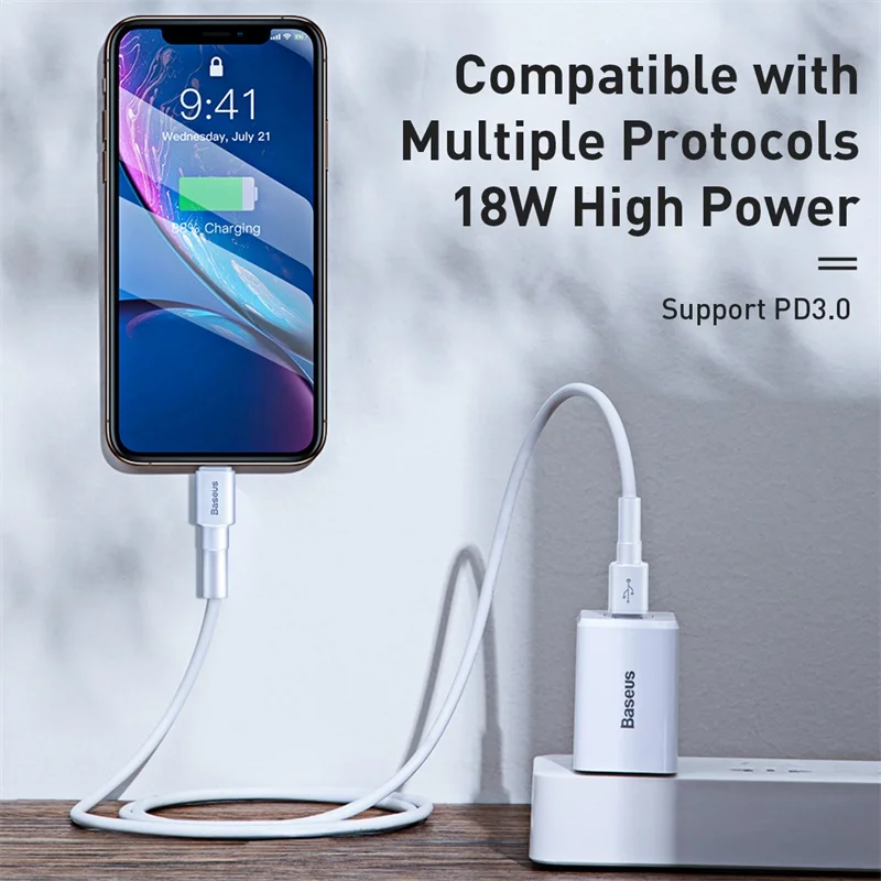 Baseus Usb зарядное устройство PD3.0 Usb C быстрое зарядное устройство US адаптер 3A зарядное устройство для мобильного телефона дорожное настенное зарядное устройство для iPhone samsung Xiaomi