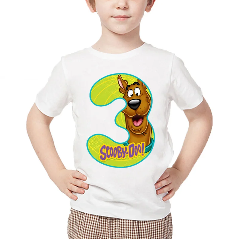 Смешная футболка для мальчиков с мультяшным персонажем Scooby Doo номер 1 9 летние