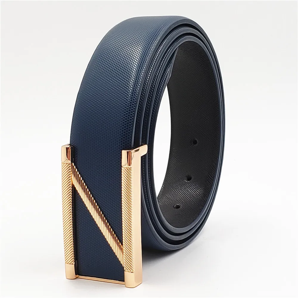 

2019 New Mens Fashion Belts Z Smooth Buckle Business Belts High Quality Leisure Male Belts Genuine Leather Men Belts Jeans Belts