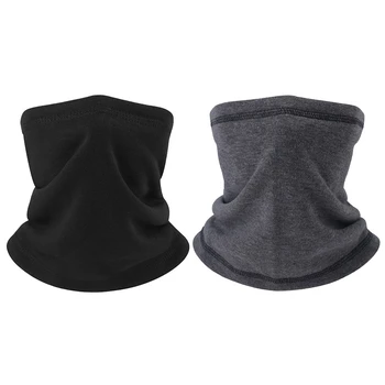 

2Pcs Winter Neck Warmer Gaiter Polar Fleece Ski Face Mask Cover for Cold Weather