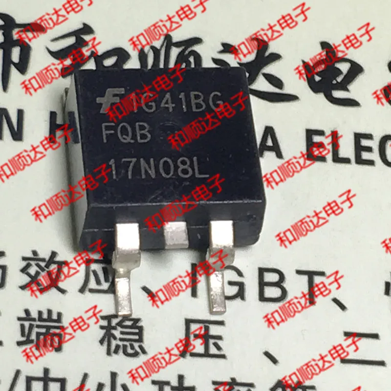 10pcs/lot FQB17N08L New stock TO-263 80V 16.5A | Электроника