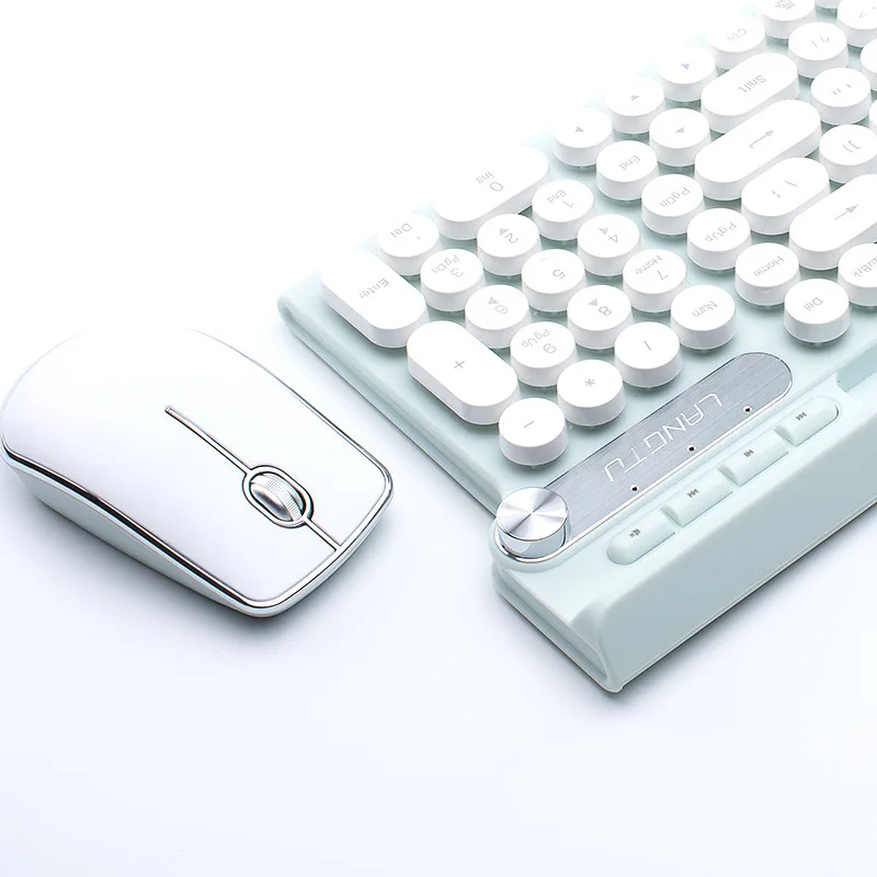 무선 LT500 키보드 마우스 세트, 게임 데스크탑 PC 충전식 음소거 펑크 키보드 세트