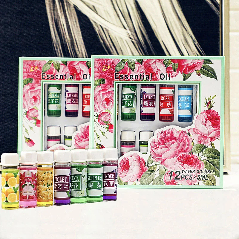 12 бутылок/набор эфирное масло для диффузора увлажнитель ароматерапии ароматы