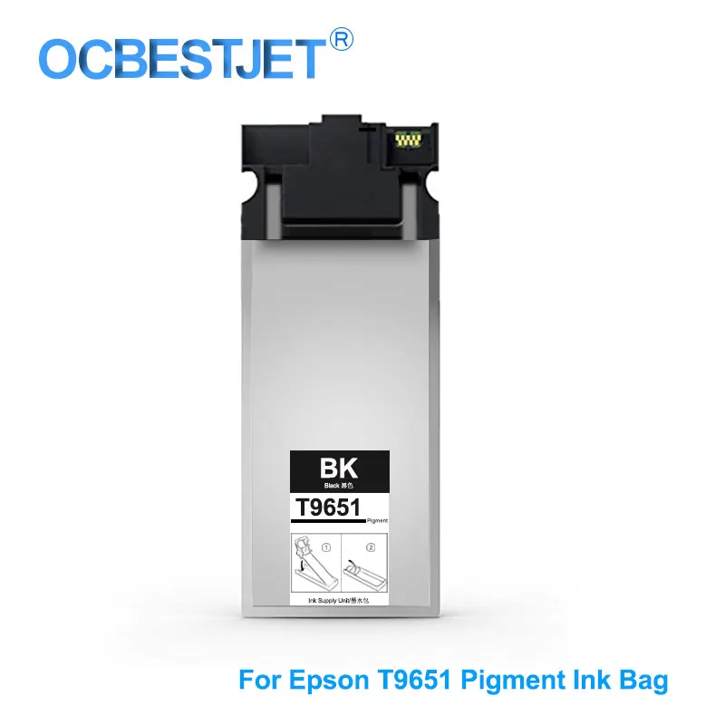 200ML/PCS T9651 XL T9651XL Pigment Ink Bag With Chip For Epson WorkForce Pro WF-M5299 M5799 Printer Pack | Компьютеры и офис