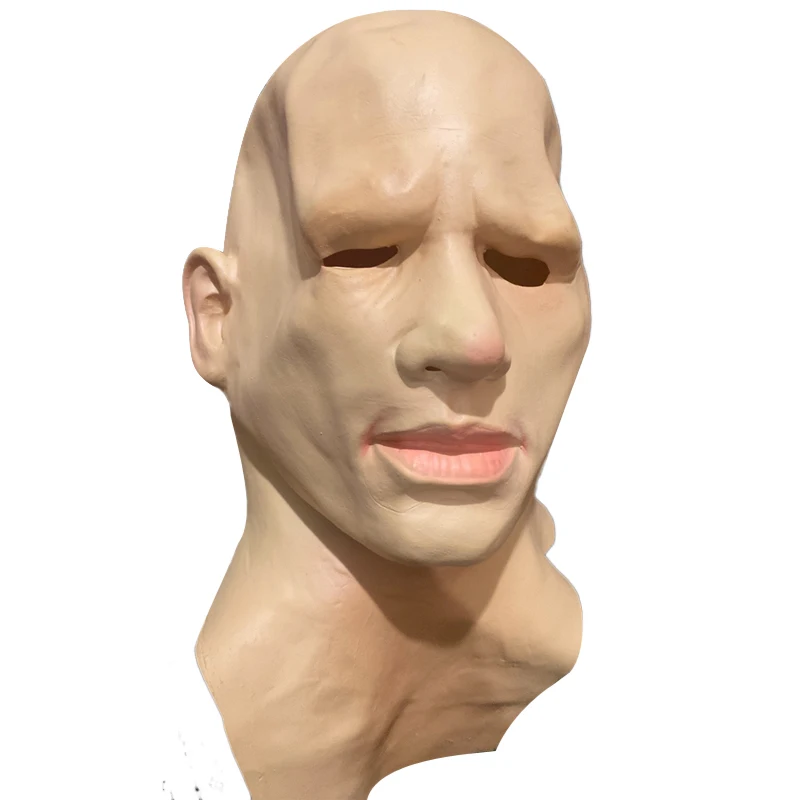 Man Mask Halloween Mask Full Latex Face Scary Headgear Horror For Halloween Game Cosplay Prom Props