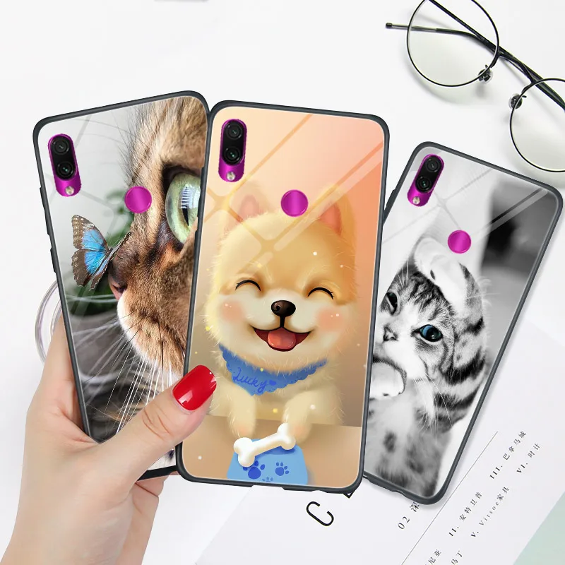 Чехол для Xiaomi Redmi Note 7 5 6 8 Pro 8A 6A 7A A симпатичный чехол с кошкой собакой Xiomi Mi Lite SE Mi8 из
