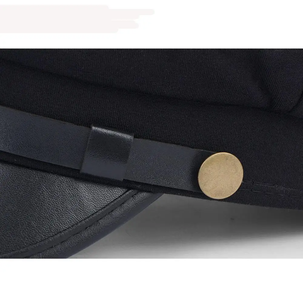 MeetLife Unisex Black Chauffeur Hat Anime Cosplay Hat Fiddler Cap Captain Limo Driver Jotaro