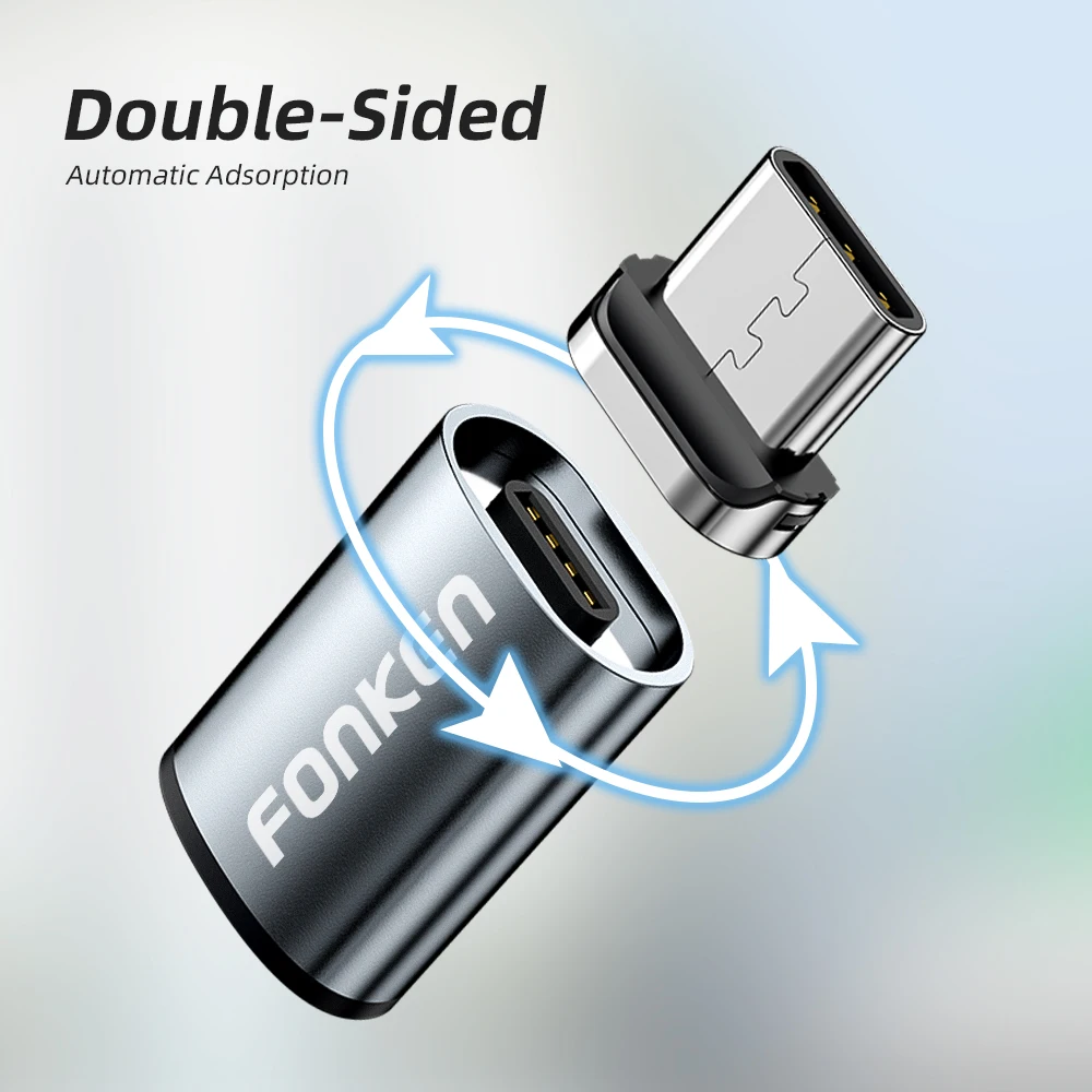 hdmi iphone adapter FONKEN USB Cable Magnetic Adapter Micro USB Type C Magnetic Charger Connector For iPhone Samsung Usbc 3 in 1 Charging Converter mobile charger cable