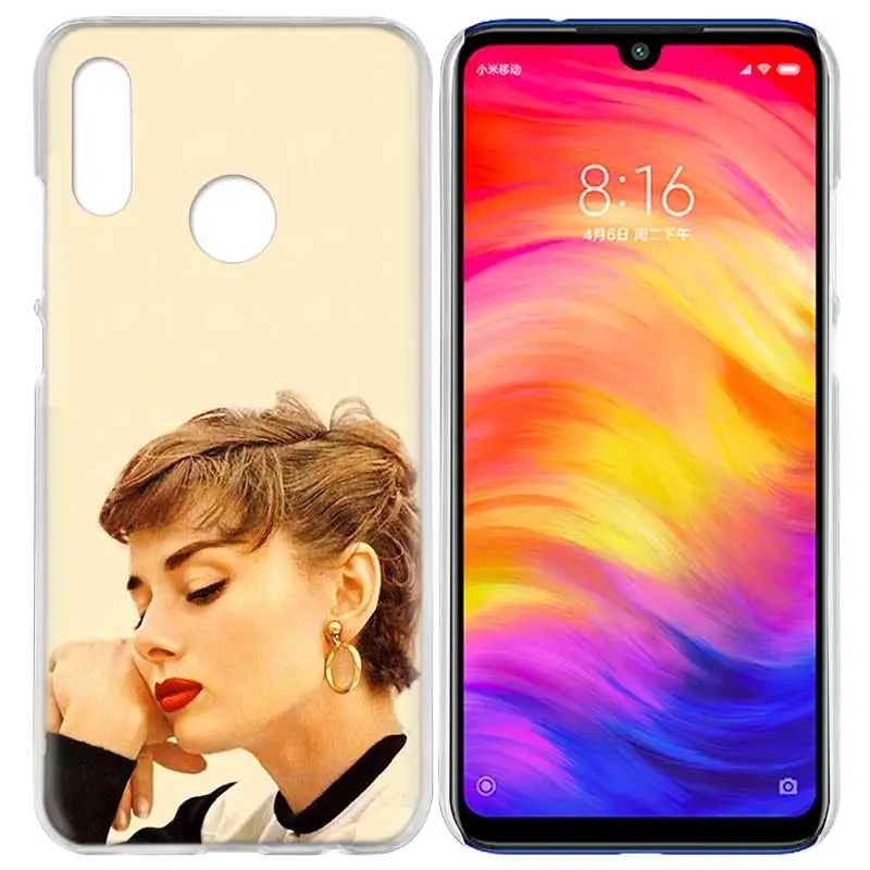 Чехол для Xiaomi Redmi Note 7 7A фотоаппаратов моментальной печати 7S 6 6A 5 Y3 K20 mi 8 до 9 лет CC9 CC9E A1 A2 A3 играть F1 Lite Pro Plus Одри Хепберн