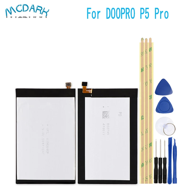

Mcdark 3300mAh For DOOPRO P5 Pro Battery Replacement Batteries Rechargeable For DOOPRO P5 Pro Cell Phone+Tools