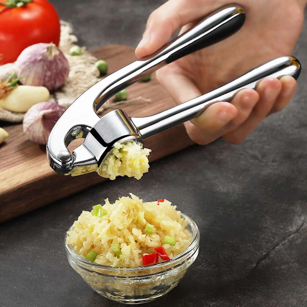 Garlic Press Crusher Kitchen Gadgets and Accessories Stainless Steel