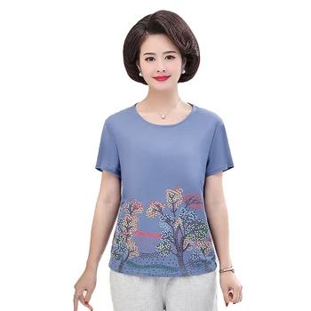 

Sequins Design Women T-shirts Casual Cotton Short Sleeve XL XXL XXXL 4XL 5XL O-neck Casual Comfortable Soft Mother Tee Tops