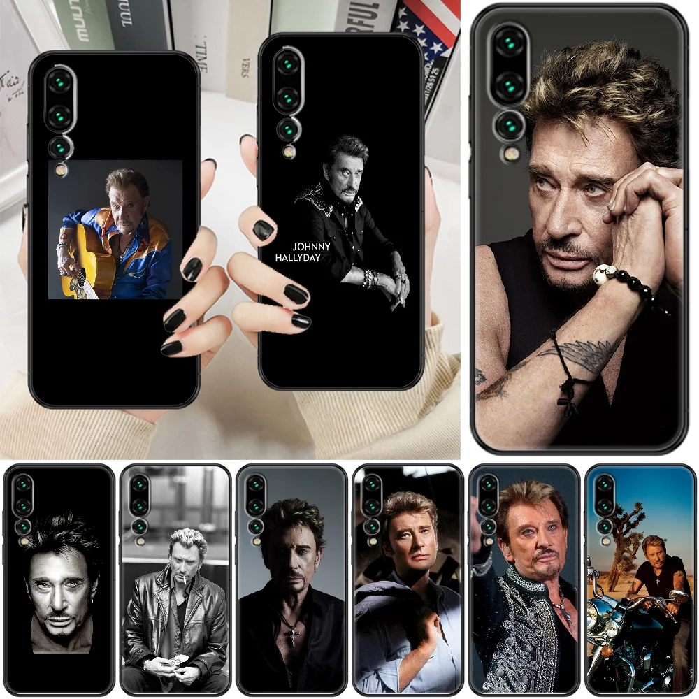 С принтом Rock star Джонни Холлидей чехол для телефона Huawei P Mate P10 P20 P30 P40 10 20 Смарт Z Pro