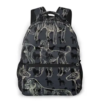 

NOISYDESIGNS Student back pack High Quality Backpack for Girls Cartoon Dog Print Backpack Feminine Bag to School for Teenagers