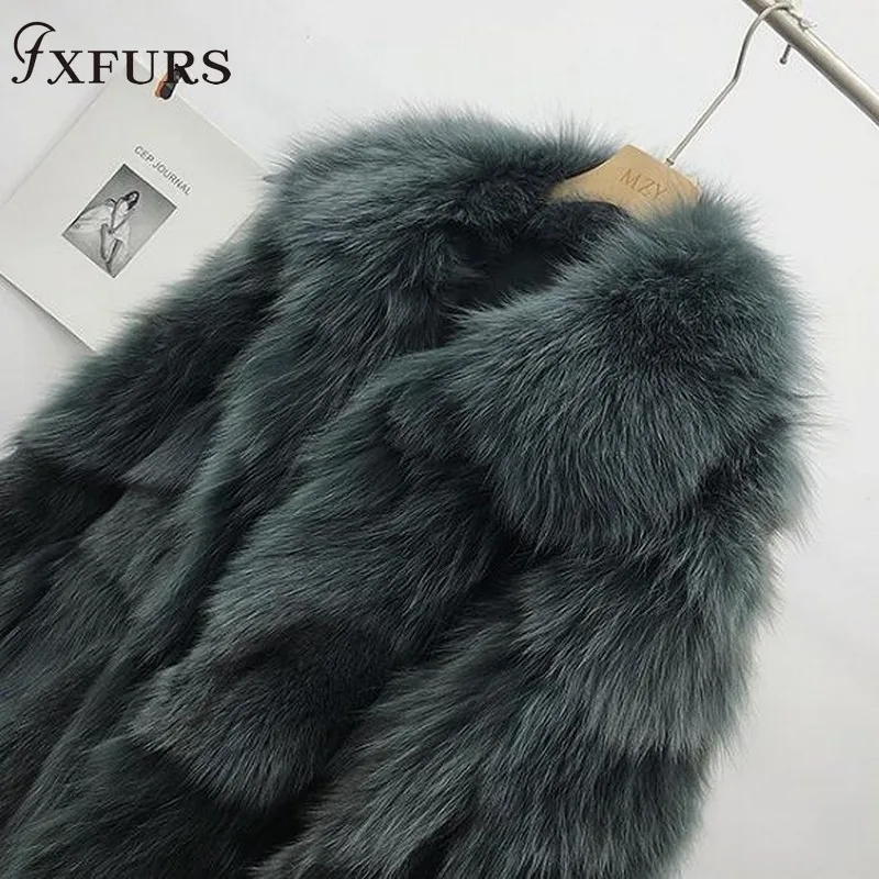 FXFURS/Новинка года; сезон осень-зима; меховые куртки Geunine Fox для женщин; классические короткие меховые пальто для девочек; настоящая меховая одежда