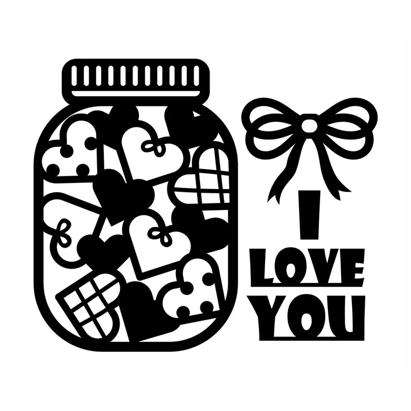 

GJCrafts Heart Bottle and Love Letter Metal Cutting Dies New Dies Scrapbooking Card Making Embossing Stencil Die Cut Craft Dies