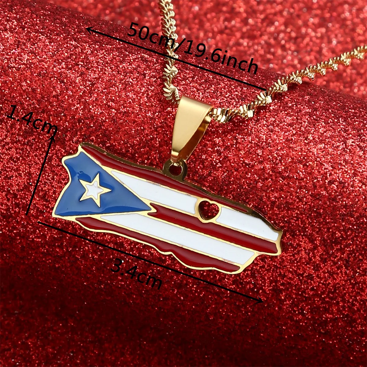 Puerto Rico Pendant, Puerto Rico Necklace, Puerto Rico Charm, Cuban Chain, Flag  Necklace, Gold Necklace, Patriotic Gift, Flag Souvenir - Etsy | Patriotic  gifts, Pendant, Quality necklaces