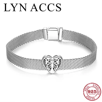 

925 Sterling Silver Elegant butterfly Charm Clip Bracelets for Women Fit Original Reflection Bracelet Clip Beads Jewelry Making