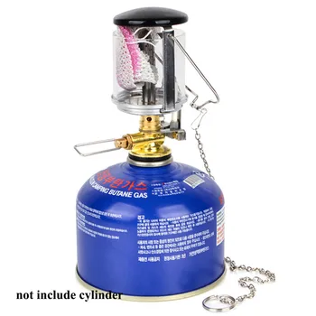 

Outdoor Mini Portable Ultralight Compact Camping Lantern Gas Light Tent Lamp Torch Hanging Glass Lamps