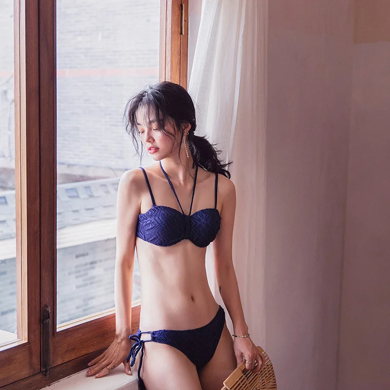 

Bathing Suit Skirt-Split Type Seaside Beach Holiday Nation Bohemian-Joint Long Sleeve Three-piece Set Swimwear