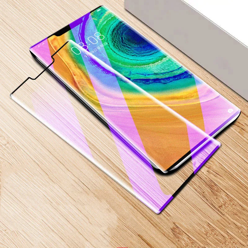 3D Anti Blue Curved Tempered Glass for Huawei Mate RS 20 Pro Mate20 Screen Protector 30 40 | Мобильные телефоны и