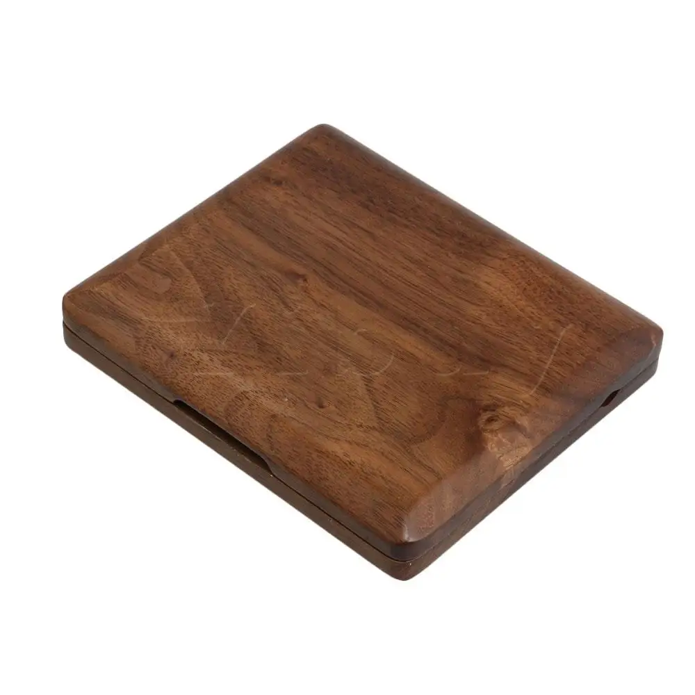

Yibuy Solid Wood Reed Case Wooden Holder Box for 5Pcs Saxophone Reeds Black Poplar