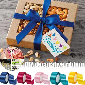 

DIY Decoration Satin Ribbon Roll for Party Wedding Birthday Flower Cake Gift Decorate LXY9