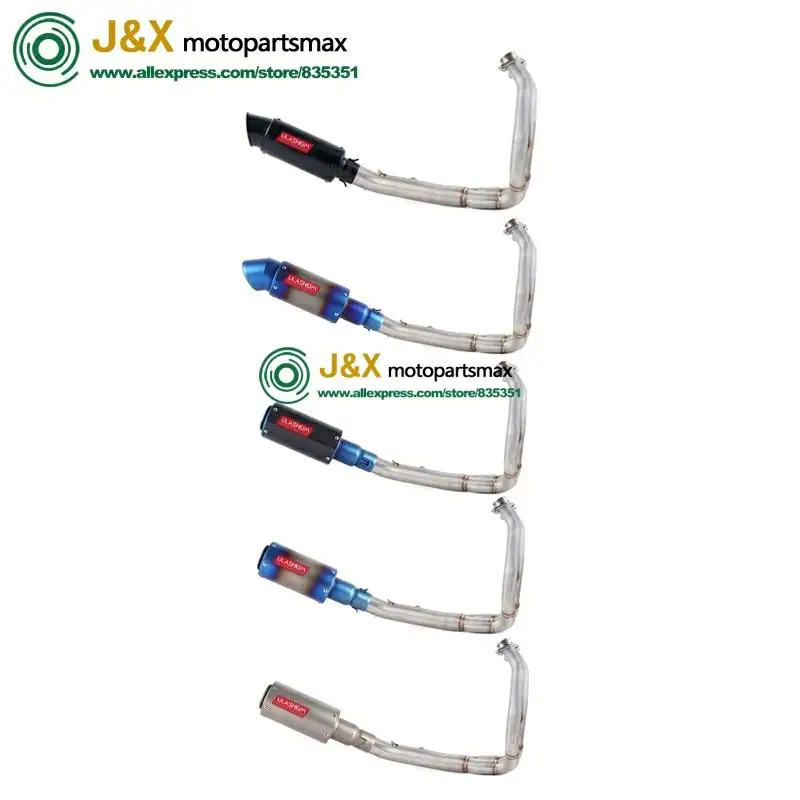 Полная система скольжения на для kawasaki ER6N ER6F NINJA650R 2012- Ninja650 Z650 полный глушитель выхлопной трубы мотоцикла среднего звенья трубы