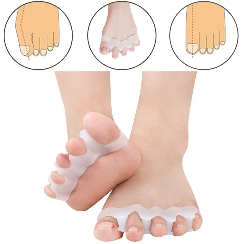 Protezione dita dita in Silicone separatori dita barelle raddrizzatore protezione borsite sollievo dal dolore cura dei piedi 5 colori