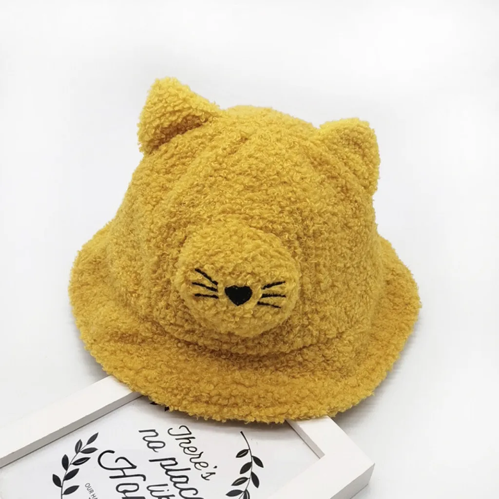 Модная детская осенне-зимняя теплая шапка с рисунком кота из мультфильма; шапка для бассейна в рыбацком стиле для новорожденных мальчиков и девочек; модная шапка; размер Xl