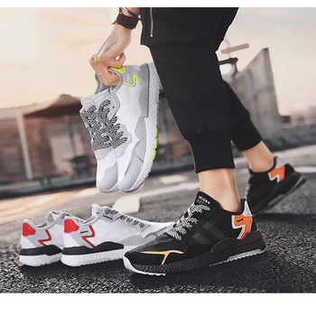 

M- Newest men's shoes breathable flying woven fashion wild daily brand designer color matching outdoor activity fitness shoes
