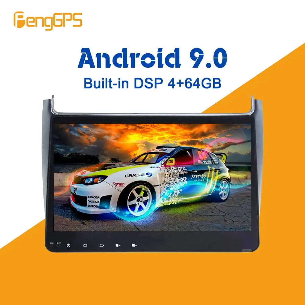 Android 9 0 4 + 64 Гб dvd плеер встроенный DSP Автомобильный мультимедийный радио для Volkswagen