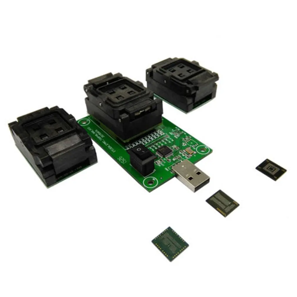 

EMMC EMCP Programmer Chip Test Socket 3 In 1 USB Reader Adapter For BGA153/169/162/186/221 Data Recovery