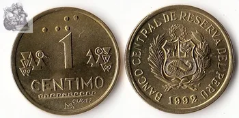 

Peru 1 Cent America Coins Original Rare Coin Commemorative Edition 100% Real