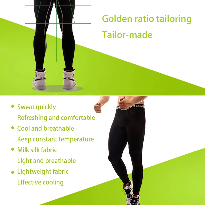 Compression Pants Mens Gym Leggings Sport Training Pants Men Running Tights Trousers Men Sportswear Dry Quick Fit Jogging