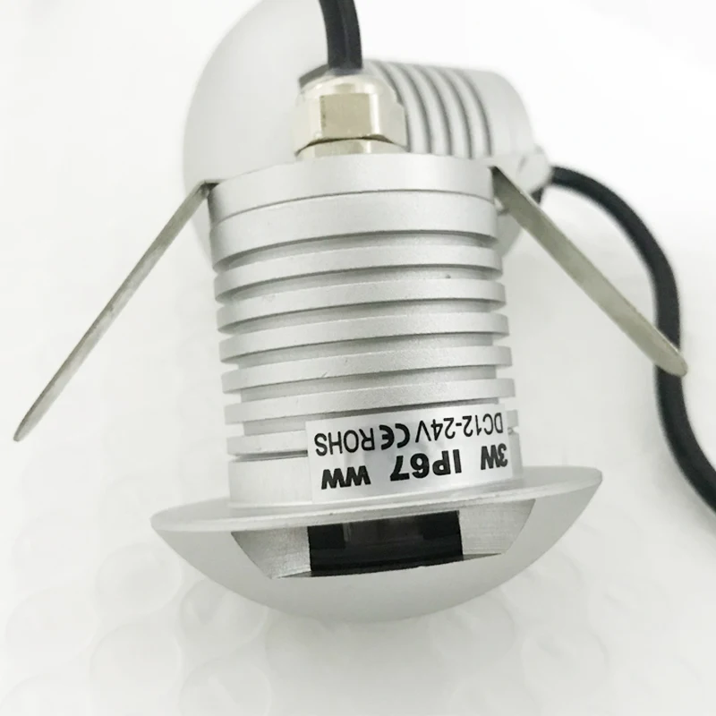 Боковое излучение света IP67 3W 12 V-24 V dc CREE открытый светодиодный мини-прожектор для стены сада гостиница лестница освещение Водонепроницаемый лампа