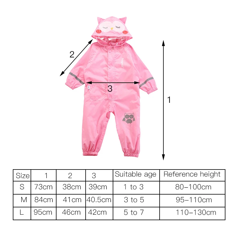 

Animal Lion Kids Raincoat Children Cartoon Rain Jacket Waterproof Rainwear Poncho Impermeable Rain Coat Toddler Rain Coat CC50YY