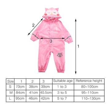 

Animal Lion Kids Raincoat Children Cartoon Rain Jacket Waterproof Rainwear Poncho Impermeable Rain Coat Toddler Rain Coat CC50YY