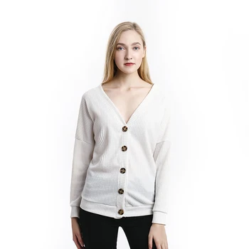 

Solid Elegant Women Cardigans 2020 Fashionable Casual V-Neck Solid Cardigans Autumn Winter Women's Sweaters Mujer Ropa Mujer